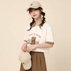 Summer Japanese Loose Polo Short-Sleeved T-Shirt Sweet Cute - Vusy Kawaii Shop