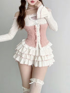 Lolita Sweet Suit Off Shoulder Long Sleeve Tops and Sweet - Vusy Kawaii Shop