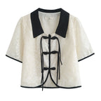 Summer Japanese Style Set Graceful Short Sleeve Blouse - Vusy Kawaii Shop