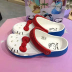 Kawaii Hello Kittys Slippers Sanrioed Hole Sandals Slippers Kt Sandals Kawaii Eva Anime Shoes Summer Slippers Adult Kids Gift