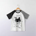 Cat Print Cute Woman Tshirts Tops Japanese Tees Short Sleeve - Vusy Kawaii Shop