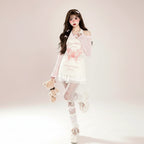 JK Streetwear Halter 2 Piece Set T-Shirt Korean Fashion - Vusy Kawaii Shop