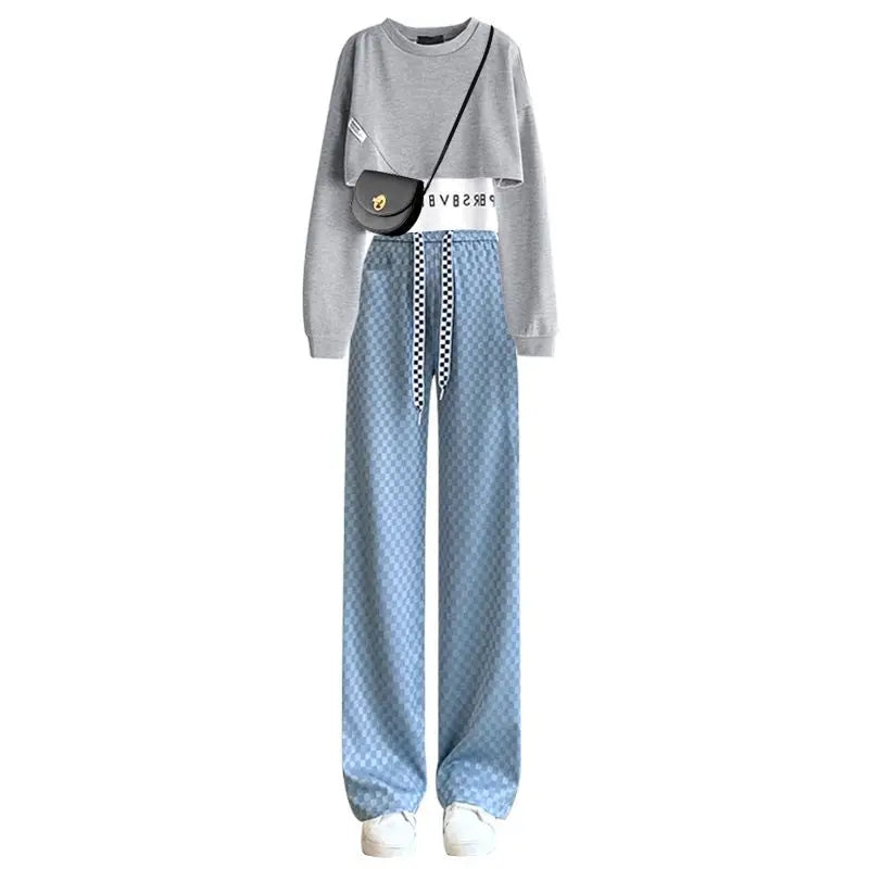 Spring Autumn Fashion Sportswear Suit Korean Sweater - Vusy Kawaii Shop