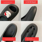 Sanrios Hello Kittys Slippers Women's Summer Outdoor Thick Sole Shoes Fashion Home Bathroom Slippers Anti Slip Girls Sandals
