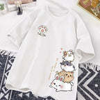 Japanese Cute Hamster Style Sweet Print Daily Wear Short - Vusy Kawaii Shop