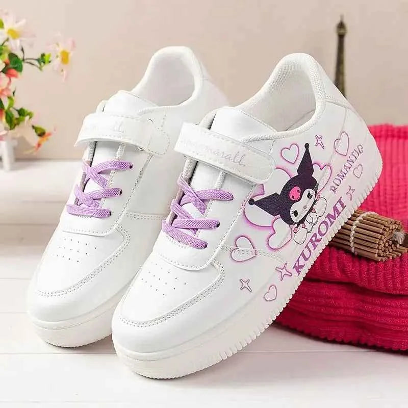 Anime Sanrios Cinnamoroll Shoes Woman Cartoon Kuromi Student Versatile Casual Breathable Board Shoes Girls Anti-Slip Sneakers
