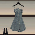 Jupe en jean élégante Chemise de protection solaire Coréen Printemps-Été