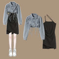 Spring-Summer Fashion Dress Matching Set Korean Elegant