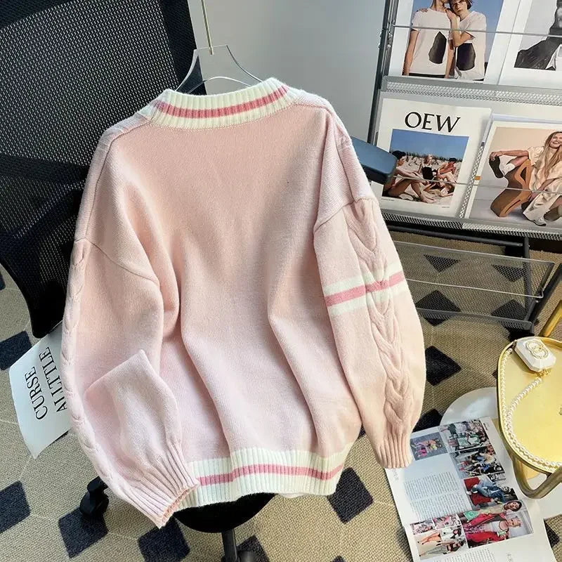 Sweet Coquette Sweaters Cardigan Women Kawaii Bow Knitted - Vusy Kawaii Shop