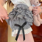 Hot Cool Stylish Summer Cute Sweet Japan Girls Sexy Lace Date Party Breathable Princess Puff Shorts Ruffles Lantern Small Pants