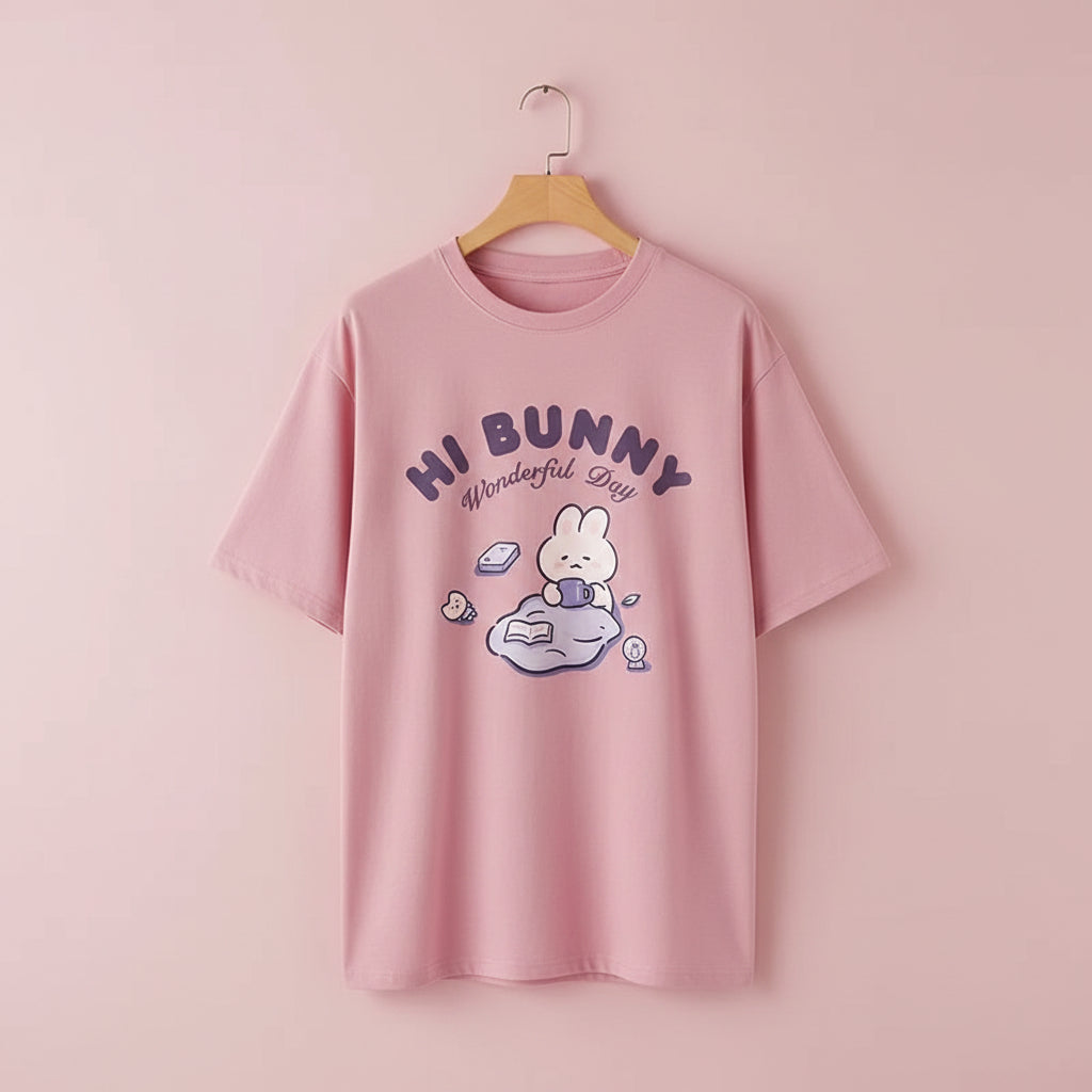 American Retro Oversize Short Sleeved T-Shirt and Japanese - Vusy Kawaii Shop