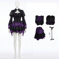 Purple Gothic Vampire Lolita Dress Set for Halloween