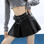 Fashion American High Waist Pleated Skirt Autumn-Winter