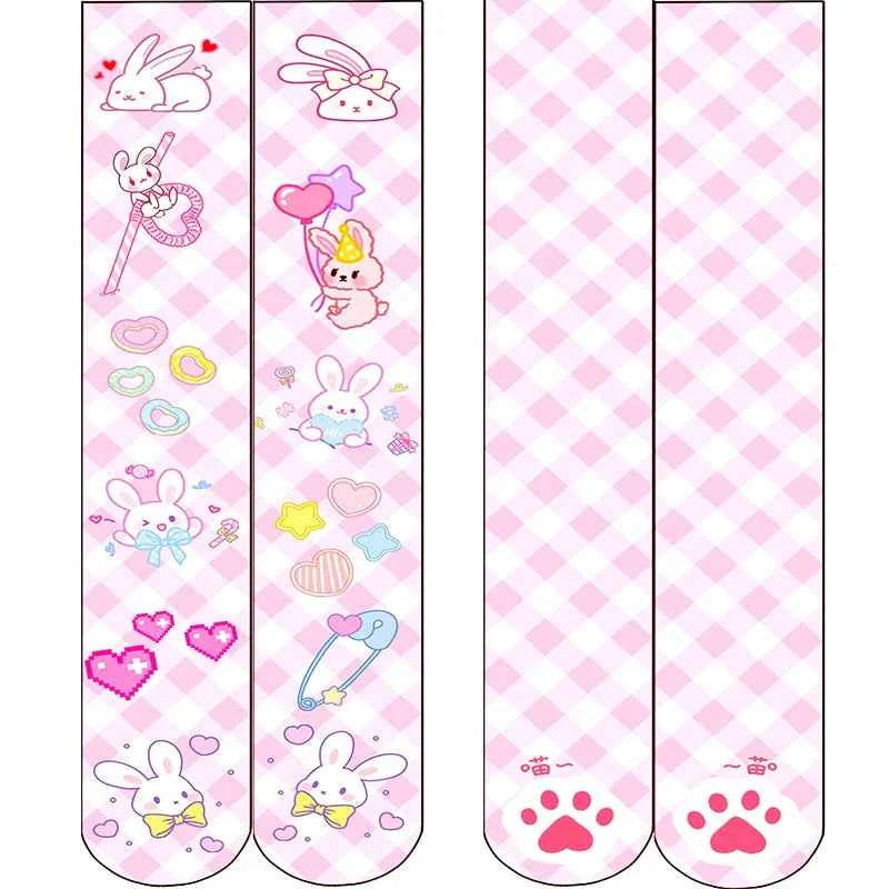 Japanese Sweet Mori Lolita Thigh Stockings Cute Angel Unicorn Kawaii Loli Soft Girl Over The Knee Stockings Halloween Role Play