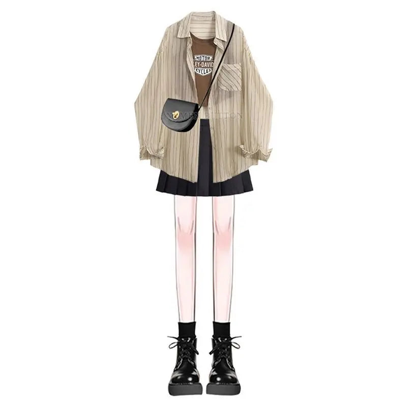 Women Summer in Dress Matching Set Korean Elegant Chiffon - Vusy Kawaii Shop