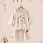 Summer Short Sleeve Sports Suit Cute Bear T-Shirt Japanese - Vusy Kawaii Shop