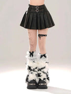 Coffee Colored Fluffy Half Skirt Women A-Line Girl Pleated