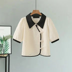 Summer Japanese Style Set Graceful Short Sleeve Blouse - Vusy Kawaii Shop