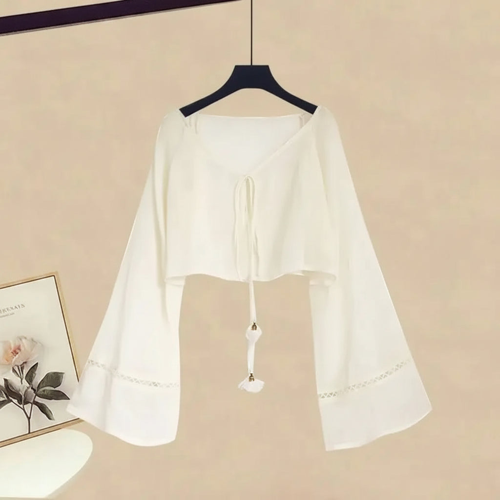 Spring Summer Matching Set Fashion Shirt Top and Suspender - Vusy Kawaii Shop