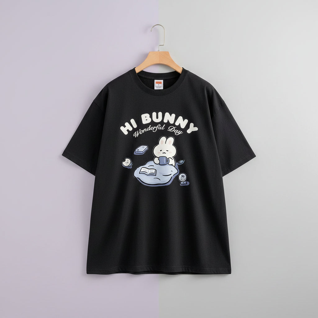 American Retro Oversize Short Sleeved T-Shirt and Japanese - Vusy Kawaii Shop