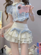 Sweet Japanese Lolita Women Korean Cake Skirt Suit Kawaii - Vusy Kawaii Shop