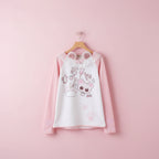 Kawaii Lace Off Shoulder Tops Women Sweet T-Shirt Slash Neck - Vusy Kawaii Shop
