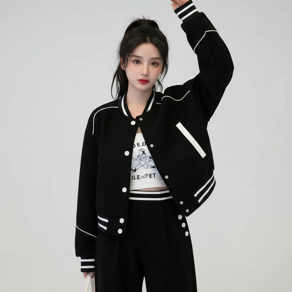 Streetwear Skirt Outfits Fashion Korean Two Piece Sets Women - Vusy Kawaii Shop