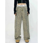 Leopard Print Overalls - Y2K Harajuku Street Style