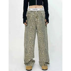 Leopard Print Overalls - Y2K Harajuku Street Style