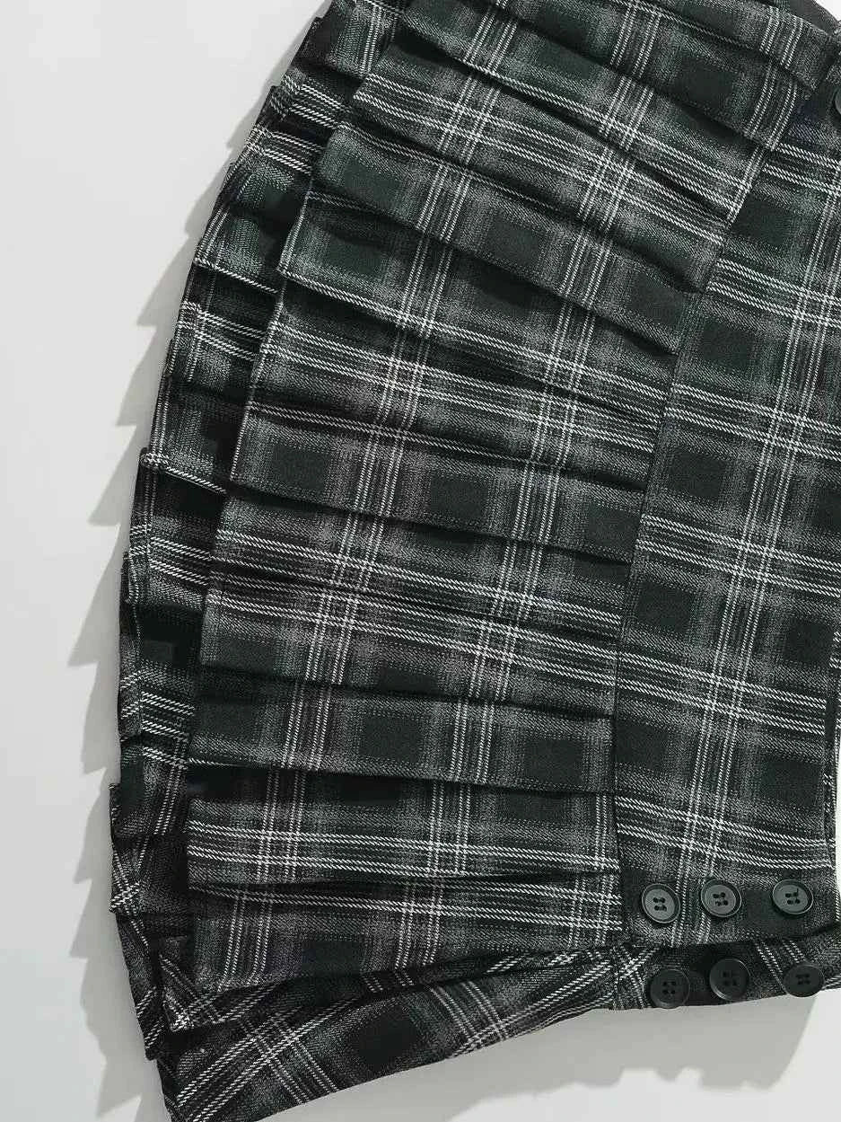 Harajuku Checkered Mini Skirt Kawaii A-Line Skirt