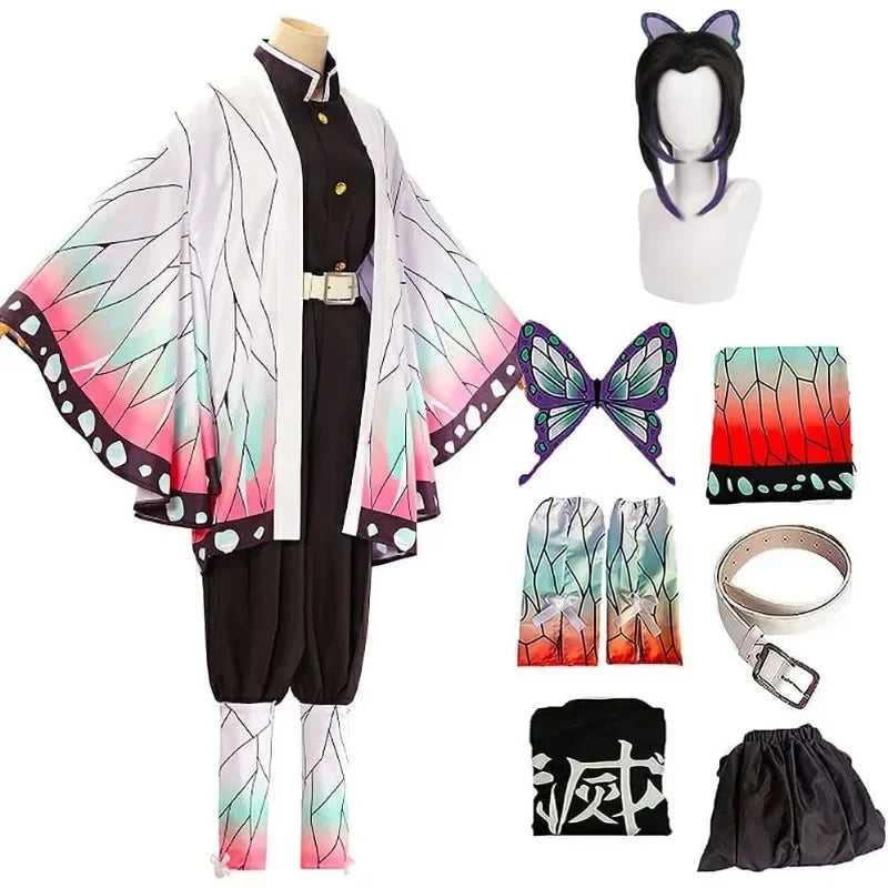 Shinobu Kocho Demon Slayer cosplay full set with wig and accessories