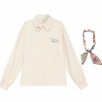 Atmosphere Feeling Vintage Sen Series Lazy Knitted V Neck - Vusy Kawaii Shop