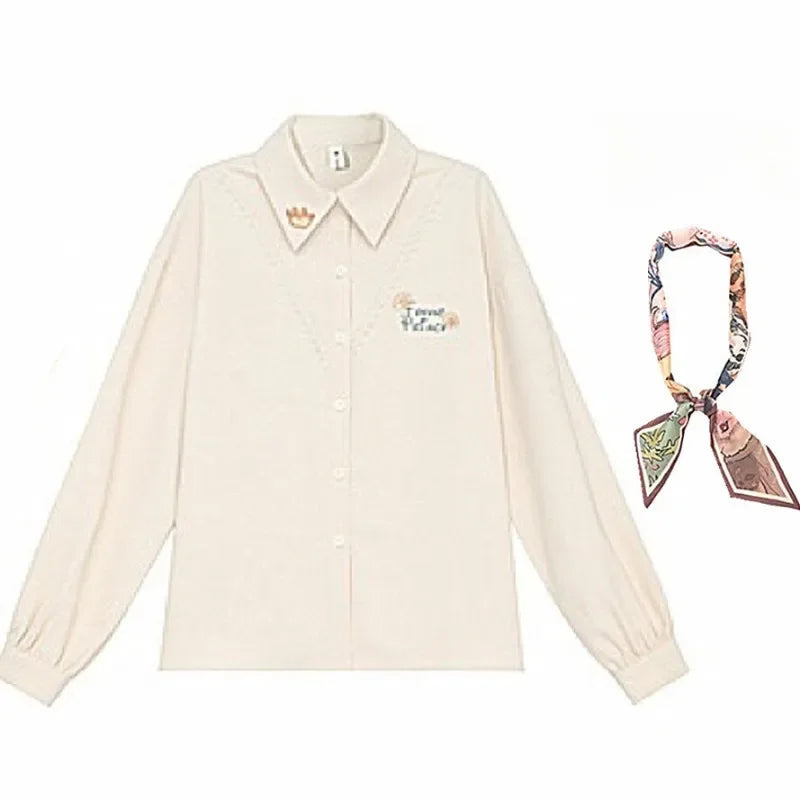 Atmosphere Feeling Vintage Sen Series Lazy Knitted V Neck - Vusy Kawaii Shop
