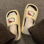 Kawaii Hello Kittys Eva Slippers for Women Cartoon Sanrios Thick Sole Flip-Flops Non Slip Beach Sandals Cute Girls Casual Shoes