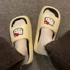Kawaii Hello Kittys Eva Slippers for Women Cartoon Sanrios Thick Sole Flip-Flops Non Slip Beach Sandals Cute Girls Casual Shoes