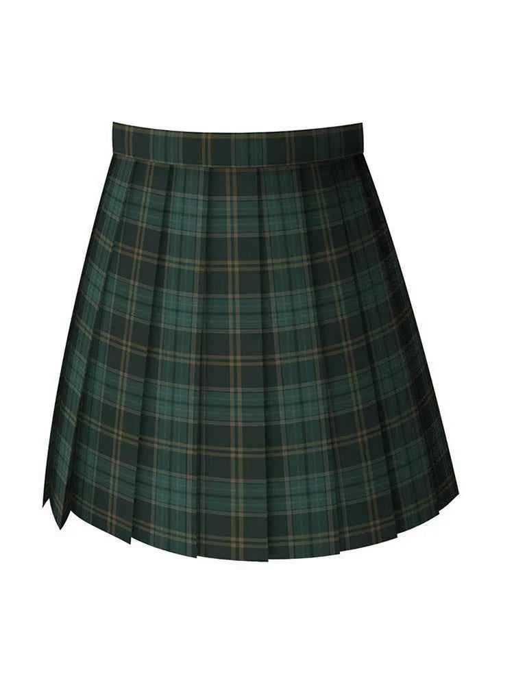 Uniform Skirt Women Spring Japanese Preppy Uniform Plaid