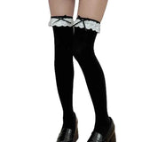 
thigh socks black