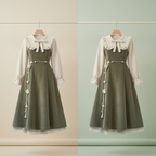 Autumn Korean Style Long Sleeve Base Shirt Tops Waist - Vusy Kawaii Shop