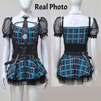 Frankie Stein Monster High costume real photo, front and back view