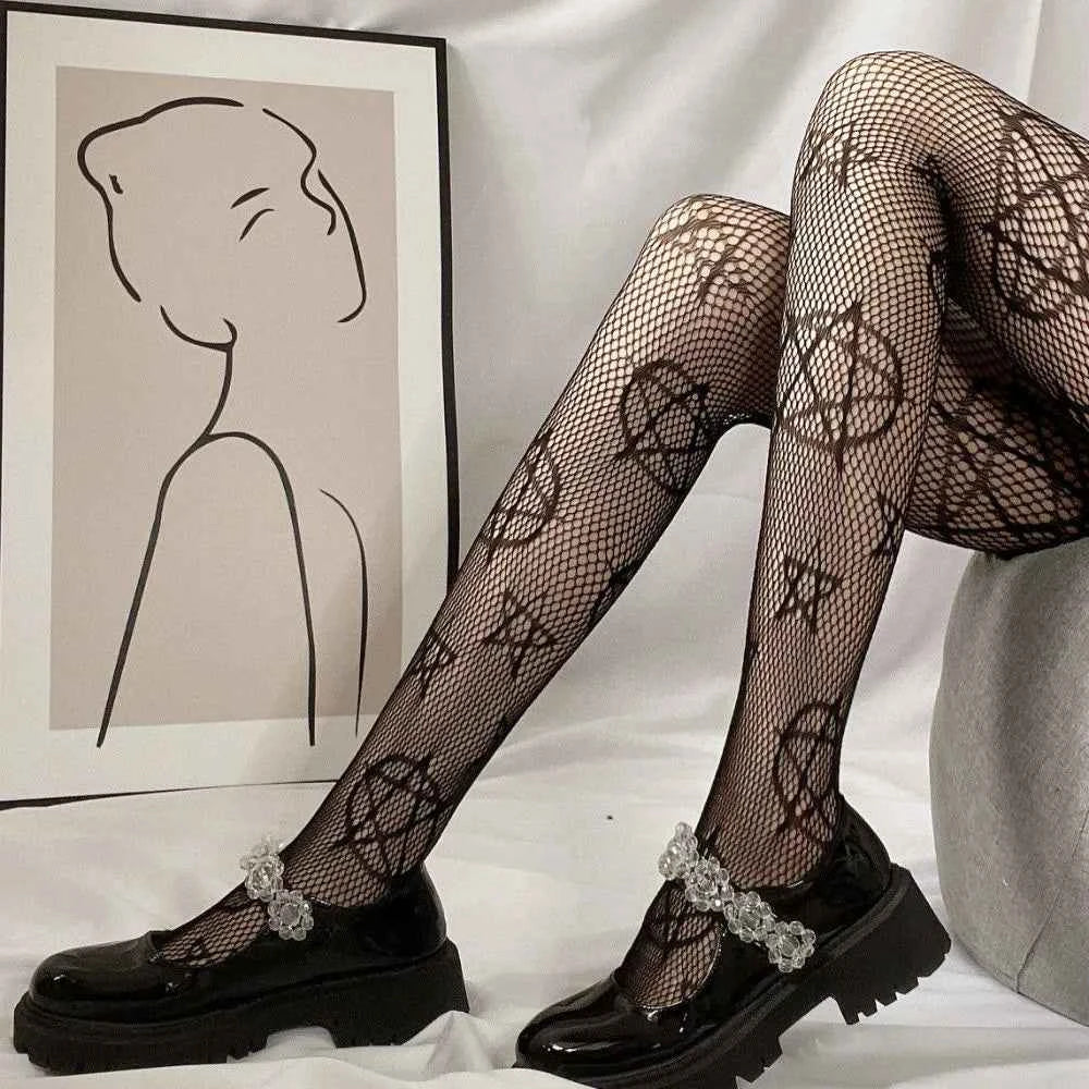 Gothic Patterned Fishnet Tights 27 Designs product image 21