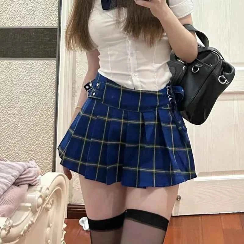 American JK School Uniform Uniform Bow Pleated Skirt College