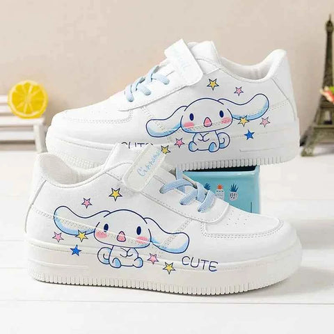 Anime Sanrios Cinnamoroll Shoes Woman Cartoon Kuromi Student Versatile Casual Breathable Board Shoes Girls Anti-Slip Sneakers