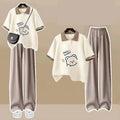 Sommer-Cartoon-lockere Trainingsanzug-Set im koreanischen Stil