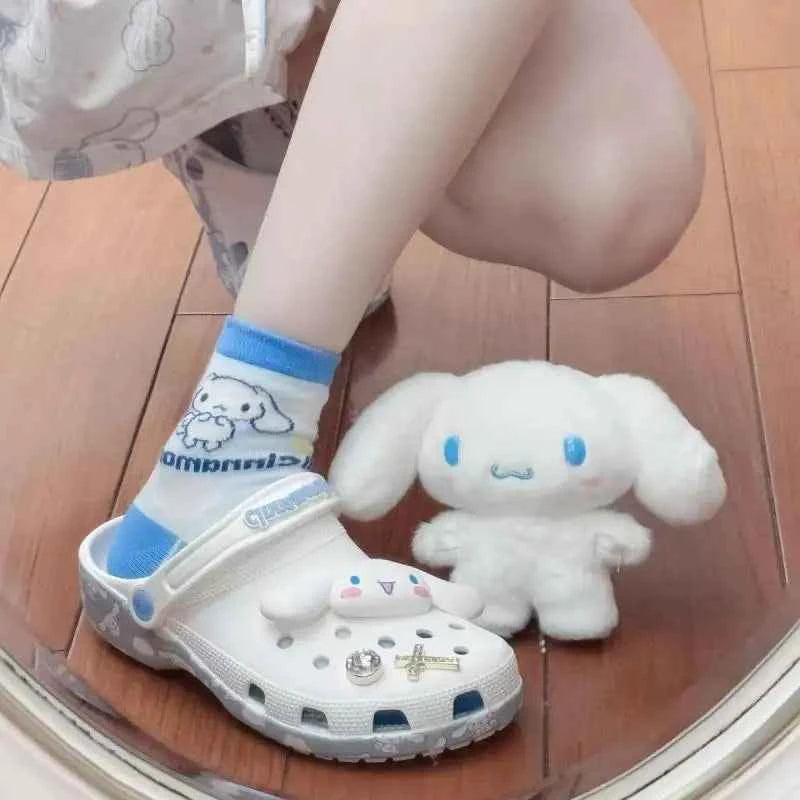 Sanrios Hello Kittys Slippers Cartoon Cinnamoroll Sandals Anime Eva Home Beach Shoes Summer Slippers Anti-Slip Adult Kids Gift
