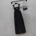 Retro Plaid Shirt Overall Pants 2-Piece Set