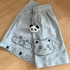 Japanese Cute Core Sweet Girl Loose Wide Leg Shorts Summer