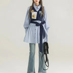Women American College Style Design Vest Vest Striped Dress - Vusy Kawaii Shop