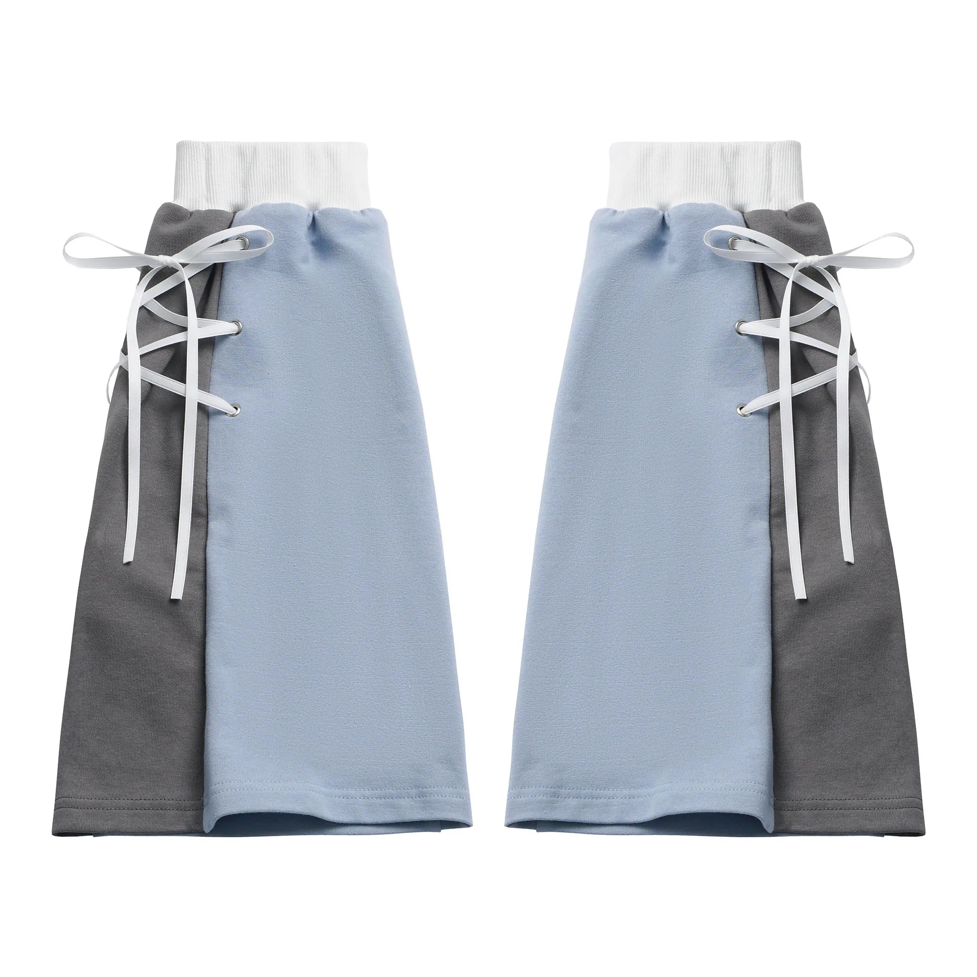 Blue and Grey Splicing Academy Style Hoodie Set Tracksuit - Vusy Kawaii Shop