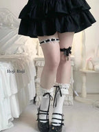 New Japanese Gentle Spring Bow Mid Tube Socks Lolita Knee Socks School Girls Kawaii Lace Cotton Socks