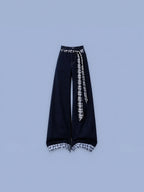 Blue Shirt And Denim Crop Top Set Casual Loose Feeling Spring Summer Autumn Women's Fashion Ensemble High Waist Long Pants